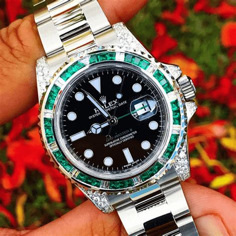 rolex gmt green bezel.